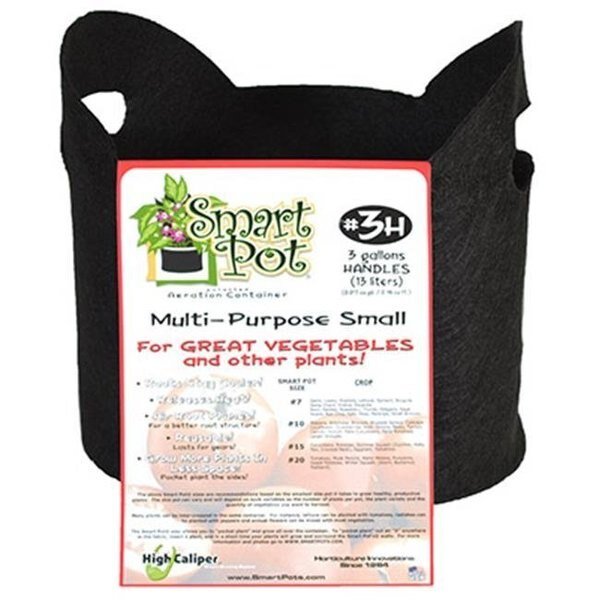 High Caliper Growing 21003RT 3 Gallon; Black Patented Small Smart Pot With Handles, High Caliper Growing, Mfr#: 184293